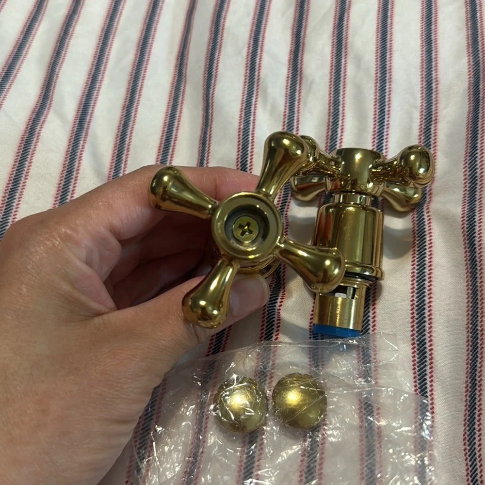 Hot & Cold Faucet Cross Handle Knobs